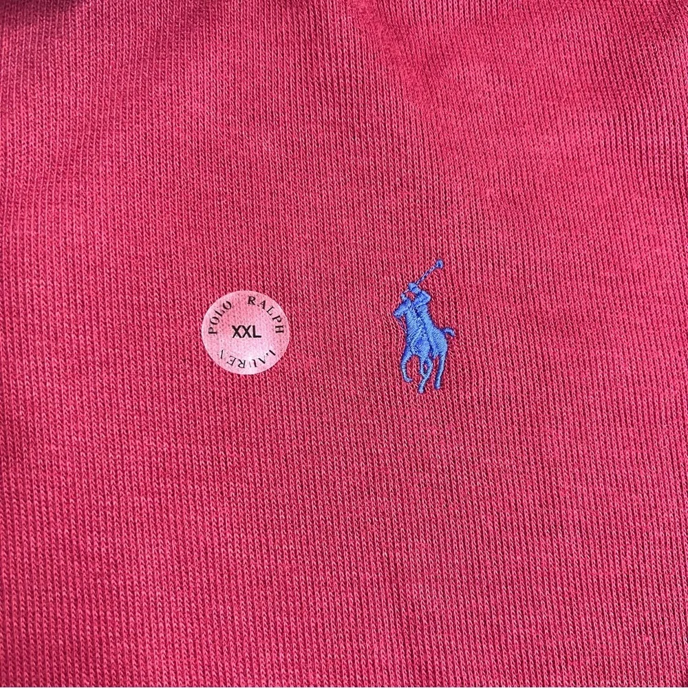 New Polo Ralph Lauren Sweater Mens XXL Red Estate Rib 1/4 Zip Pullover Pony Logo